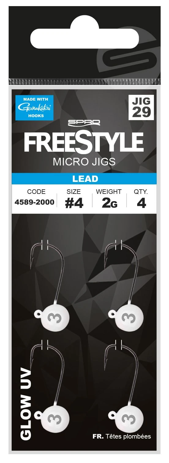 Spro Freestyle Micro Jig Glow White JIG 29 3g #4 (4stuks) 4 Spro Freestyle Micro Jig Glow White JIG 29 3g #4 (4stuks) - Afbeelding 2
